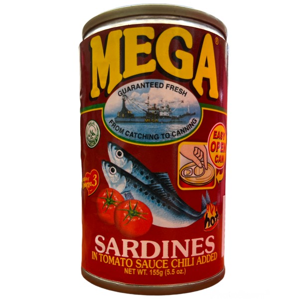 Mega Sardines in tomato sauce CHILI ADDED 155gr