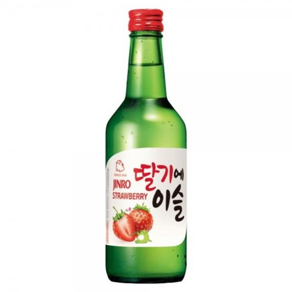 JINRO Strawberry Korean Soju 13% 350ml 