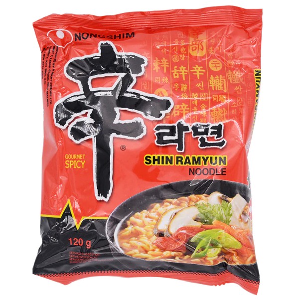 Nongshim Shin Ramyun Instant noodle Hot & Spicy 120gr