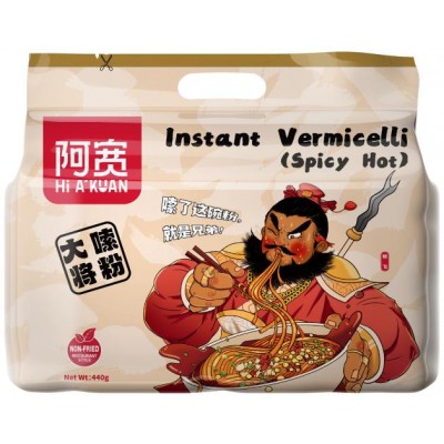 Hi A'Kuan Instant Vermicelli - Spicy Hot Flavour (4 Μερίδες) 360gr