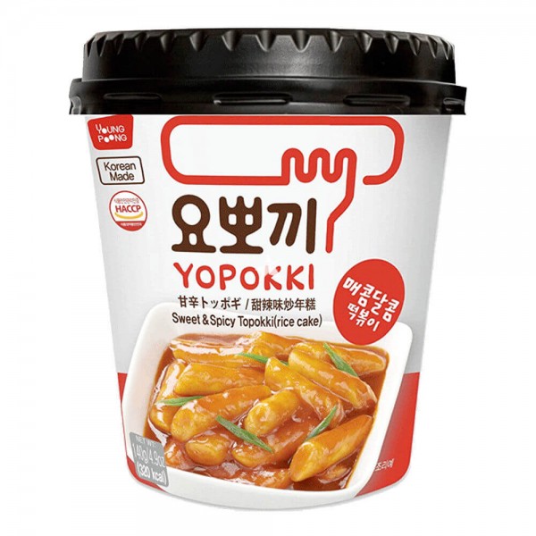 Yopokki Instant Cup Topokki - Sweet & Spicy Flavour 140gr