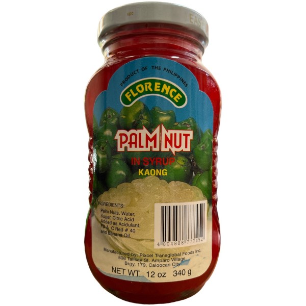 PALM NUT Gel KAONG RED in syrup 340gr