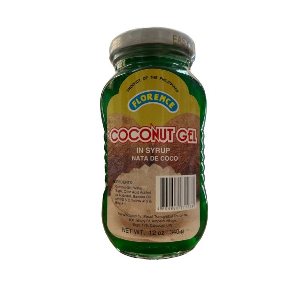 Coconut Gel Green Nata De Coco in syrup 340gr